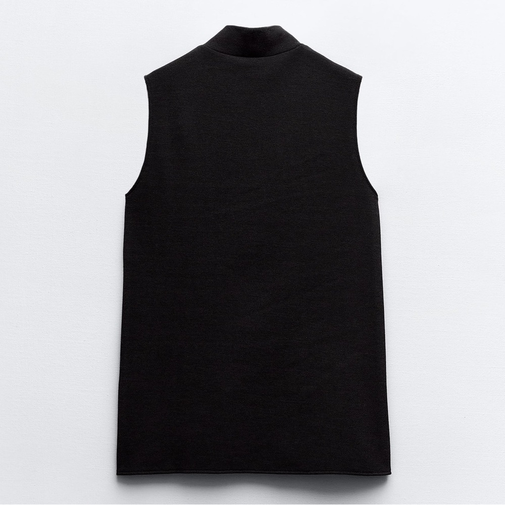 ZARA SOFT PIQUÉ TOP - Picture 7 of 9